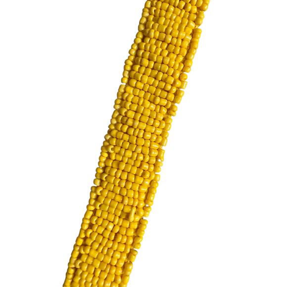 Free People Magic Moment Yellow Beaded Mid Mod Aztec Design Flap Shoulder Bag - Picture 7 of 10